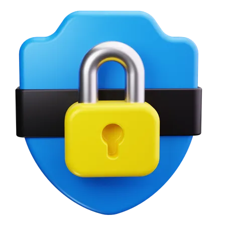 Shield Lock  3D Icon