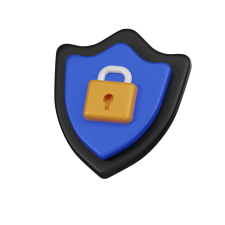 Shield Lock  3D Icon