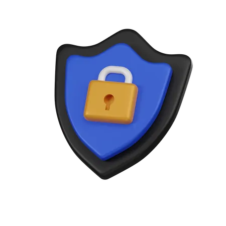 Shield Lock  3D Icon