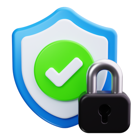 Shield Lock  3D Icon