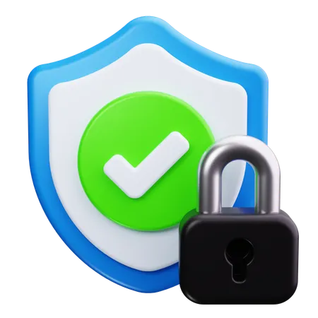 Shield Lock  3D Icon