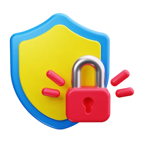 Shield Lock  3D Icon