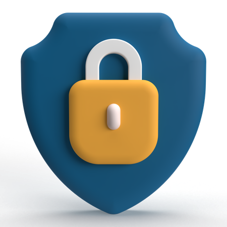 Shield Lock  3D Icon