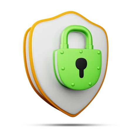 Shield Lock  3D Icon