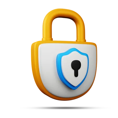 Shield Lock  3D Icon