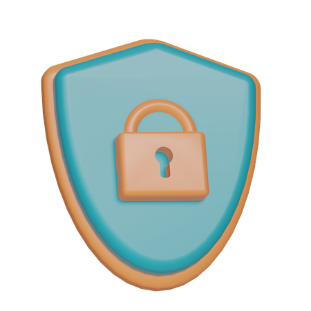 Shield Lock  3D Icon