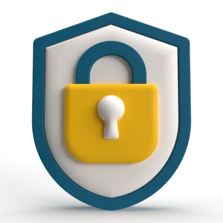 Shield Lock  3D Icon