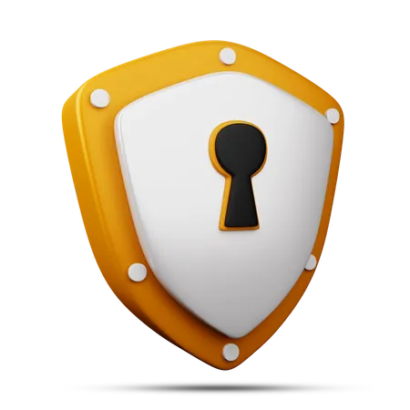Shield Lock  3D Icon