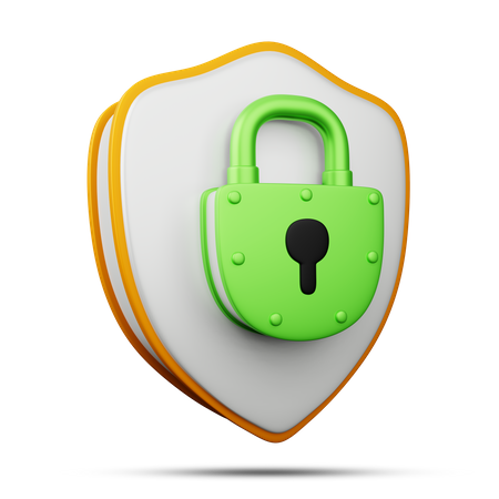 Shield Lock  3D Icon