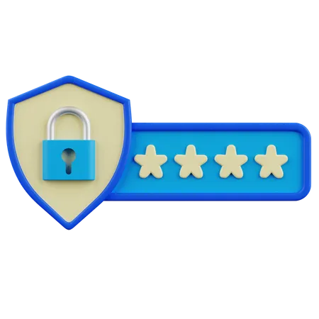 Shield Log In Password  3D Icon