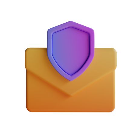 Shield Mail  3D Icon