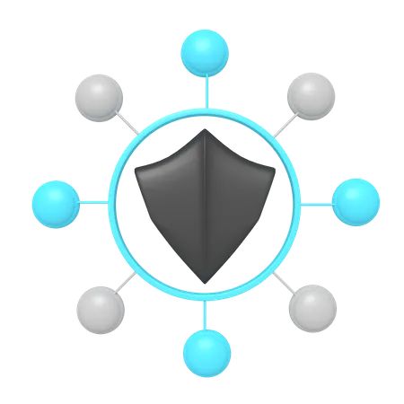 Shield Network  3D Icon