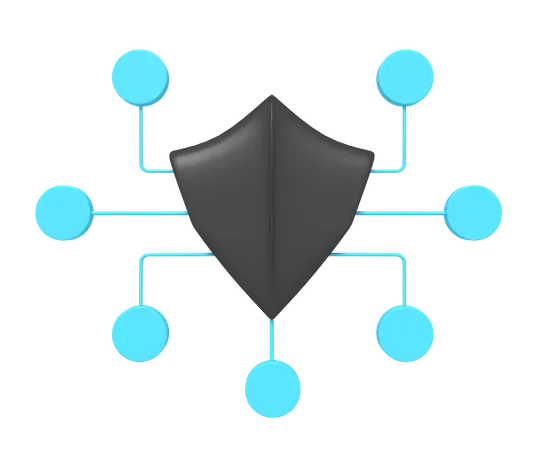 Shield Network  3D Icon