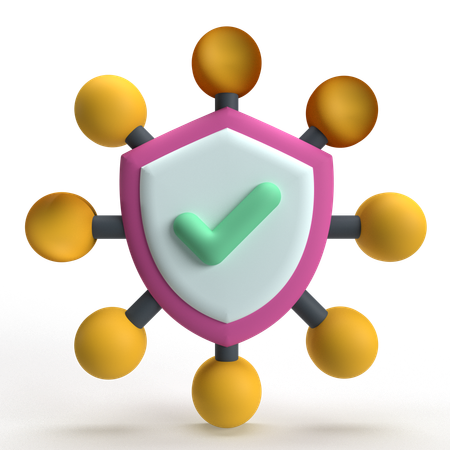 Shield Network  3D Icon