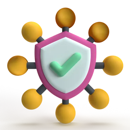 Shield Network  3D Icon