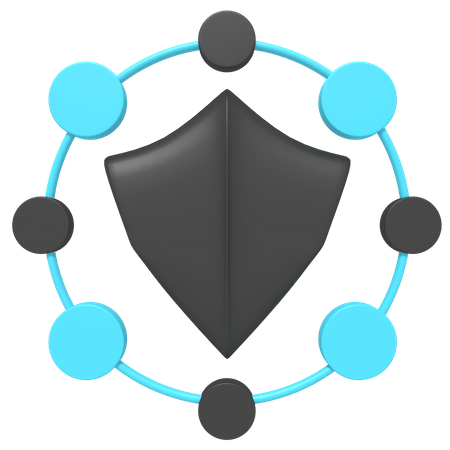 Shield Network  3D Icon