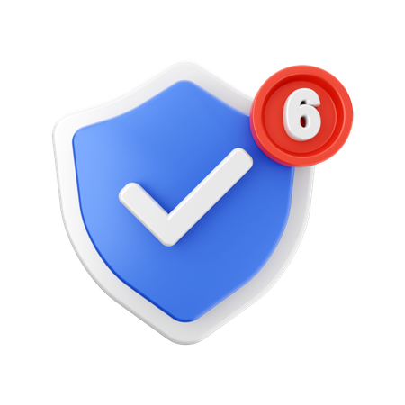 Shield Notification  3D Icon