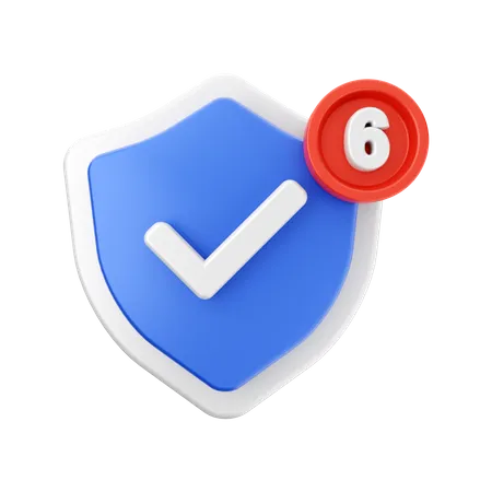 Shield Notification  3D Icon