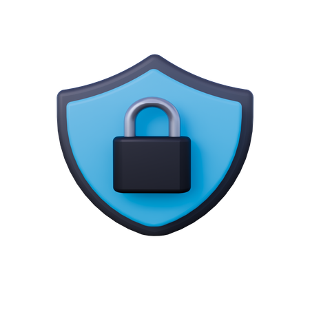 Shield Padlock  3D Icon