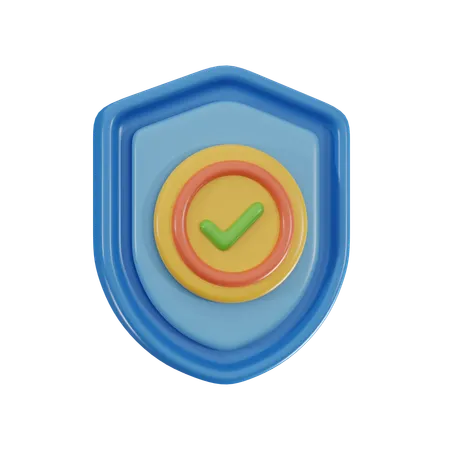 Shield Protection 3 D Icon 3D Icon