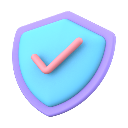 Shield protection  3D Illustration