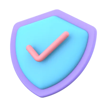 Shield protection  3D Illustration