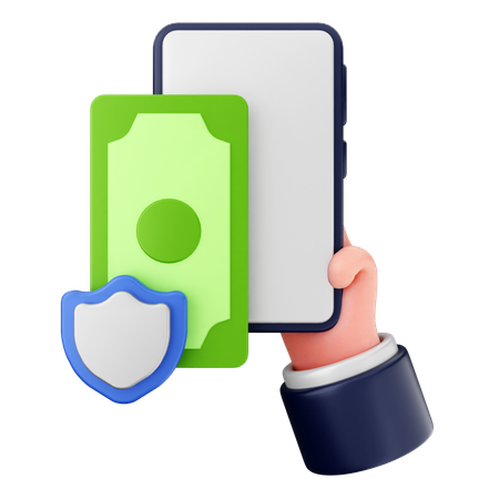 Shield Protection Payment  3D Icon