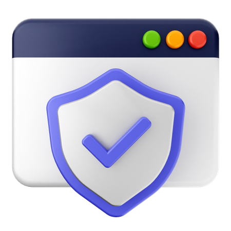 Shield Protection Website  3D Icon