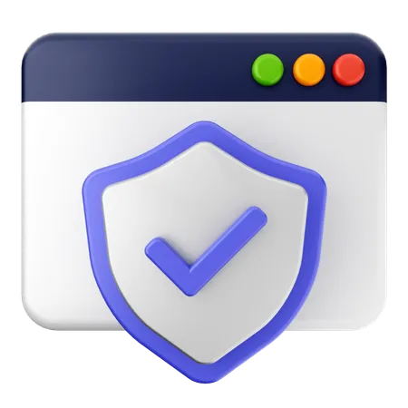 Shield Protection Website  3D Icon