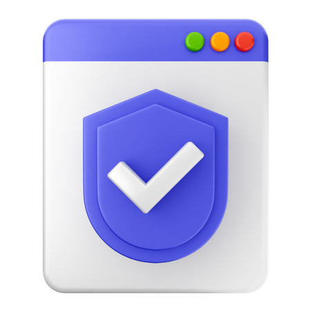 Shield Protection Website  3D Icon