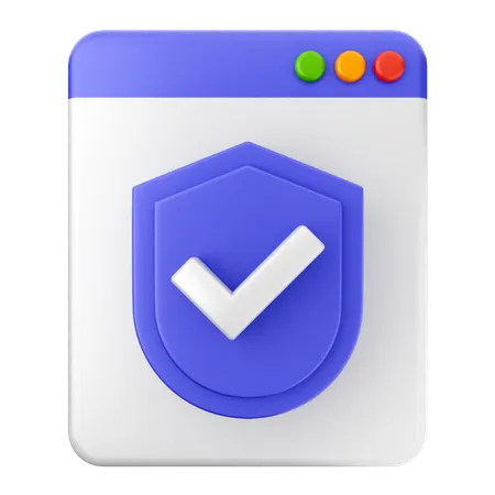 Shield Protection Website  3D Icon