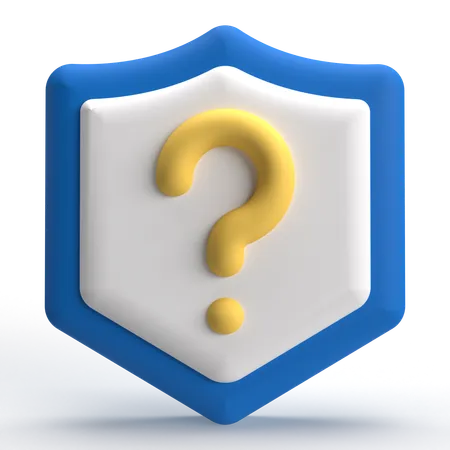 Shield Question Mark  3D Icon