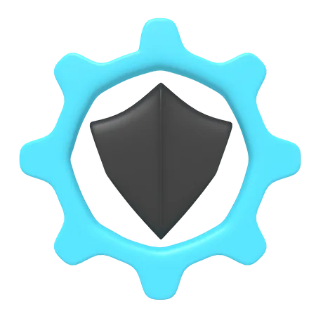 Shield Security Setting 3D Icon