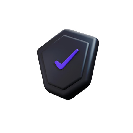 Shield side view accent  3D Icon