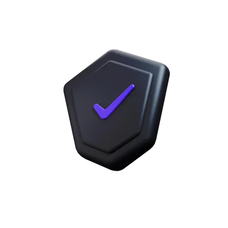 Shield side view accent  3D Icon