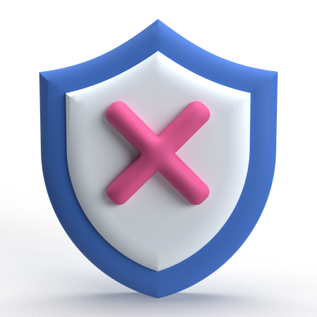 Shield Unsafe  3D Icon
