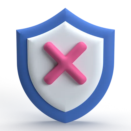 Shield Unsafe  3D Icon