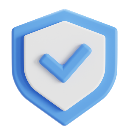 Shield verification  3D Icon