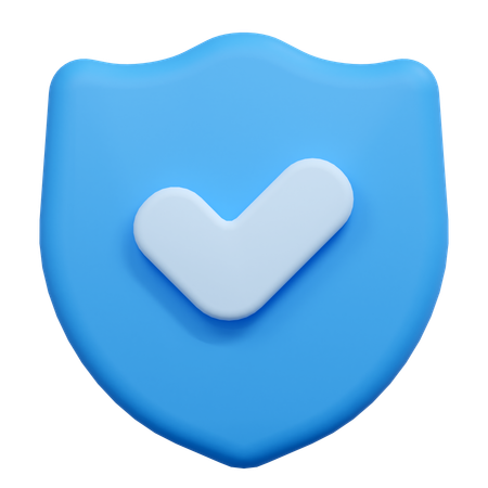 Shield verification  3D Icon