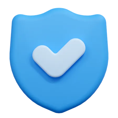 Shield verification  3D Icon