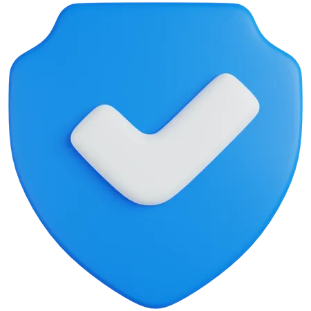 Shield Verification  3D Icon
