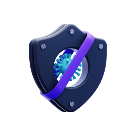 Shield Virus  3D Icon