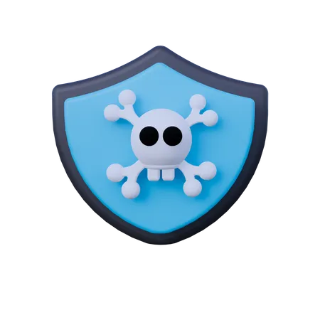 Shield Virus  3D Icon