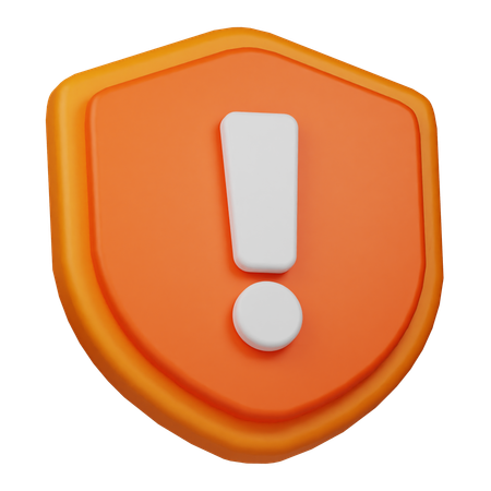 Shield Warning  3D Icon