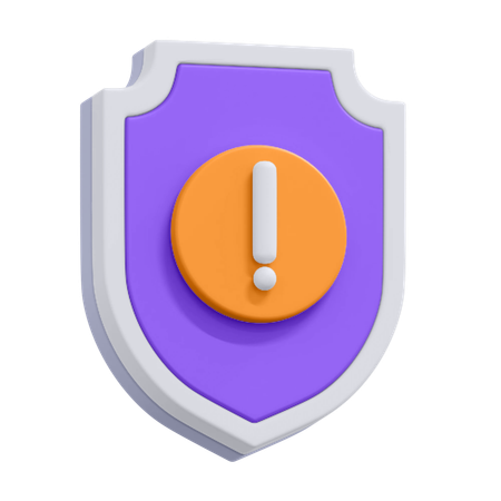 Shield Warning  3D Icon