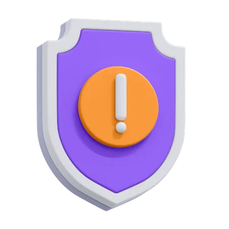 An Icon Of Shield Warning 3D Icon