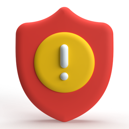 Shield Warning  3D Icon