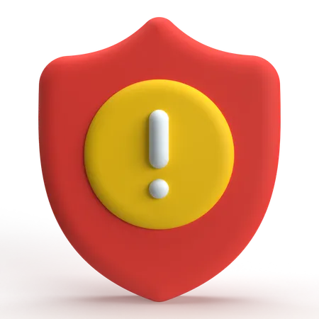 Shield Warning  3D Icon