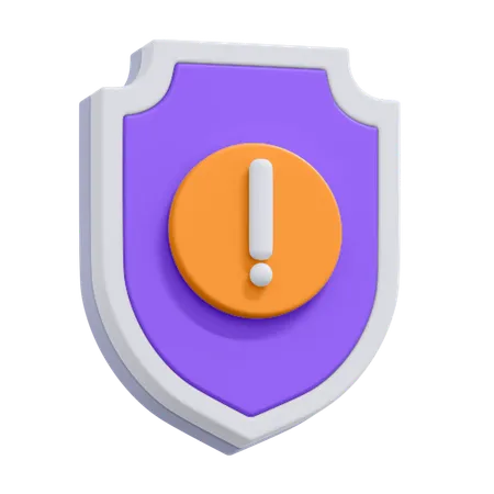 Shield Warning  3D Icon