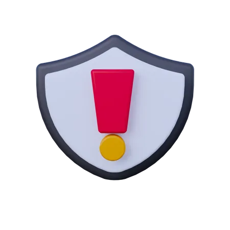 Shield Warning  3D Icon